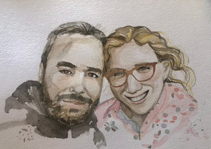 Ritratto ad Acquerello Personalizzato | Custom Watercolor Portrait – Arte Unica e Intima